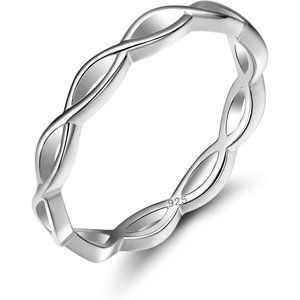 2mm 4mm 6mm 925 Sterling Silver Ring Polish Wedding Band-knot-sterling silver